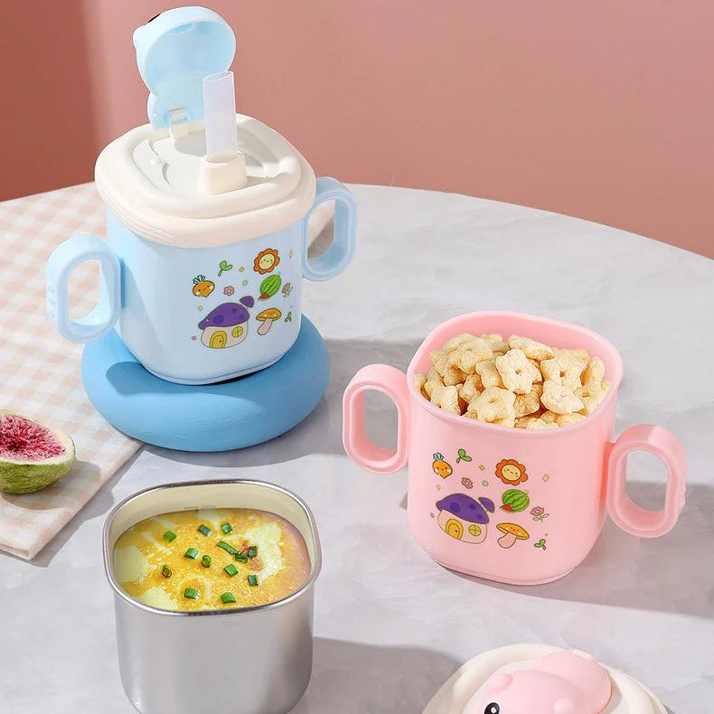 Baby Multipurpose Steel Sipper Cup Pink 260Ml - Sunshine - Image 4