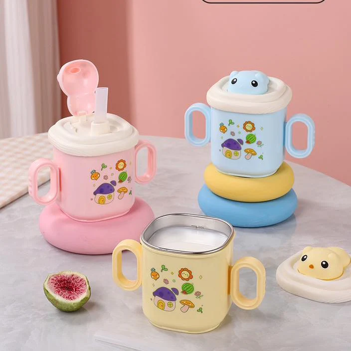 Baby Multipurpose Steel Sipper Cup Yellow 260Ml - Sunshine - Image 3