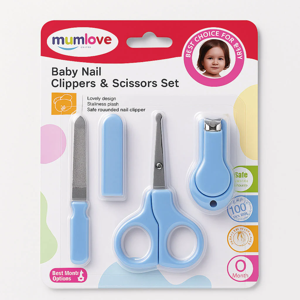 Baby Nail Care 3Pcs Set Blue - Sunshine