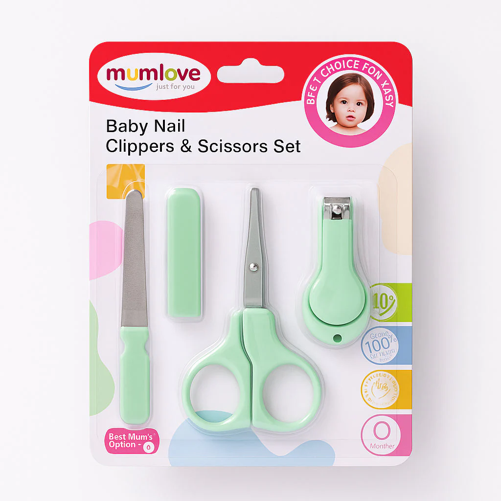 Baby Nail Care 3Pcs Set Green - Sunshine