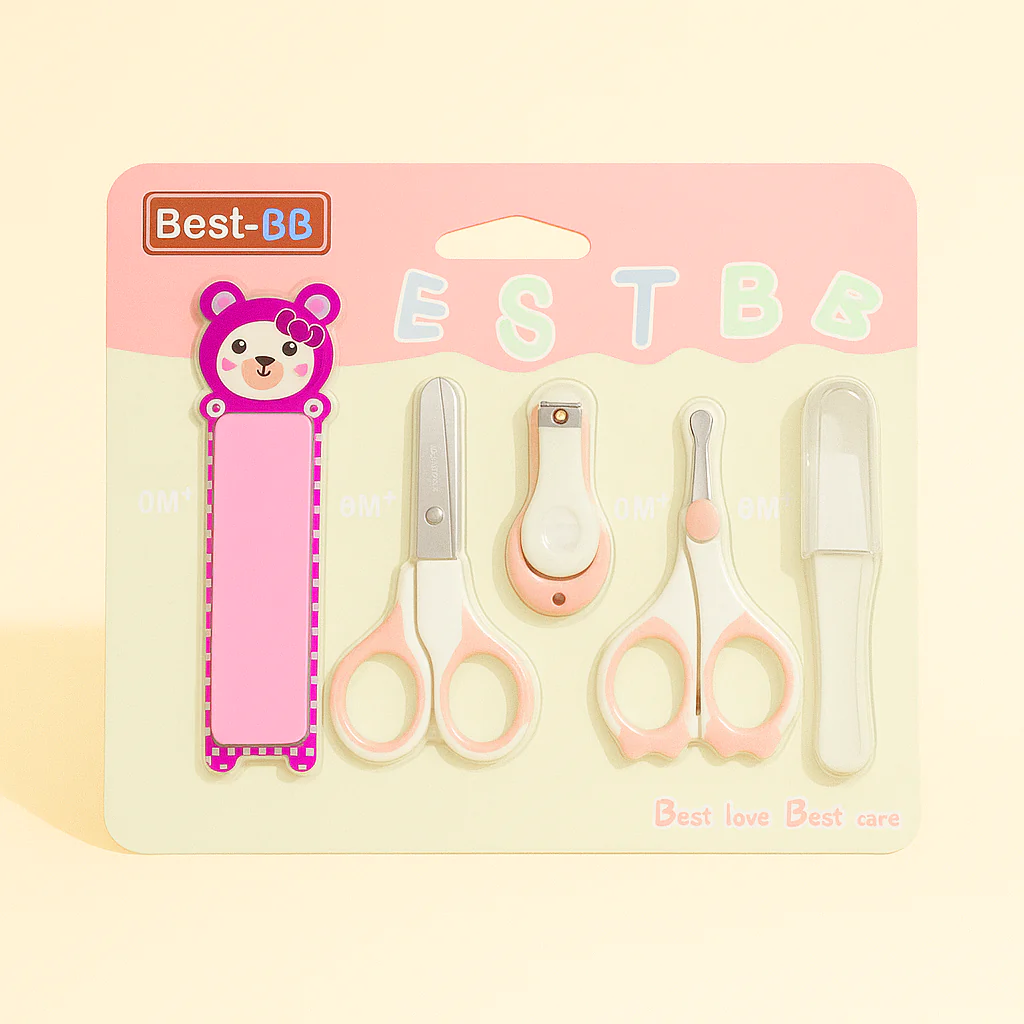 Baby Nail Care Set 5Pcs Pink - Sunshine