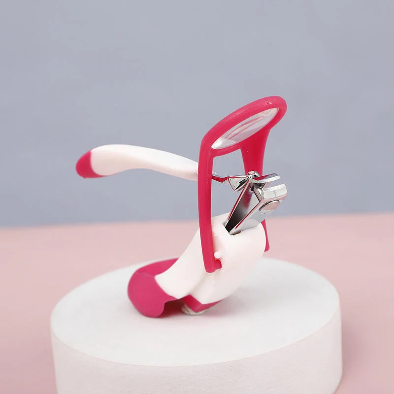 Baby Nail Clipper With Magnifier Pink - Sunshine