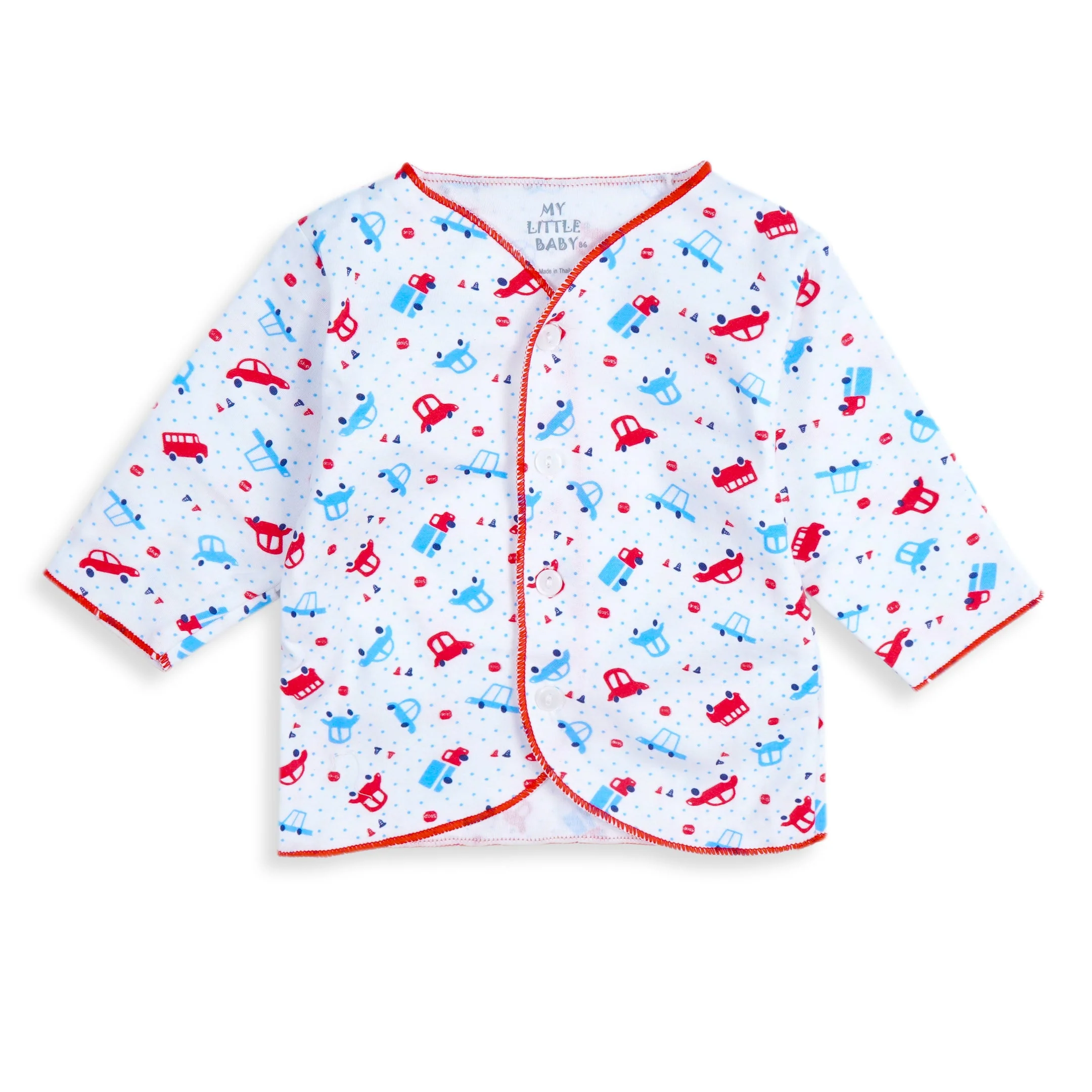 Baby Cotton Sleepsuit Set Car Red (0-6 Months) - Sunshine - Image 6
