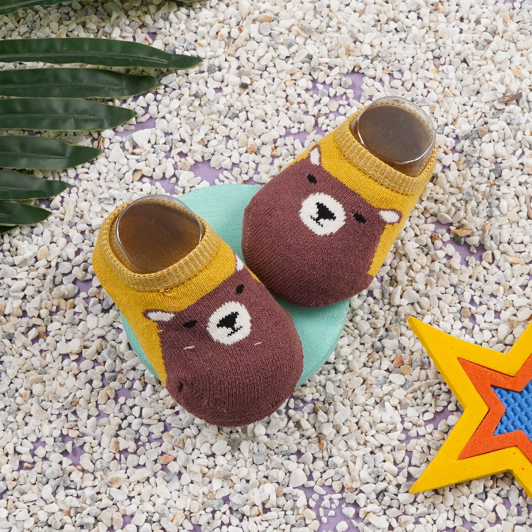 Baby Newborn Socks Bear Yellow - Sunshine