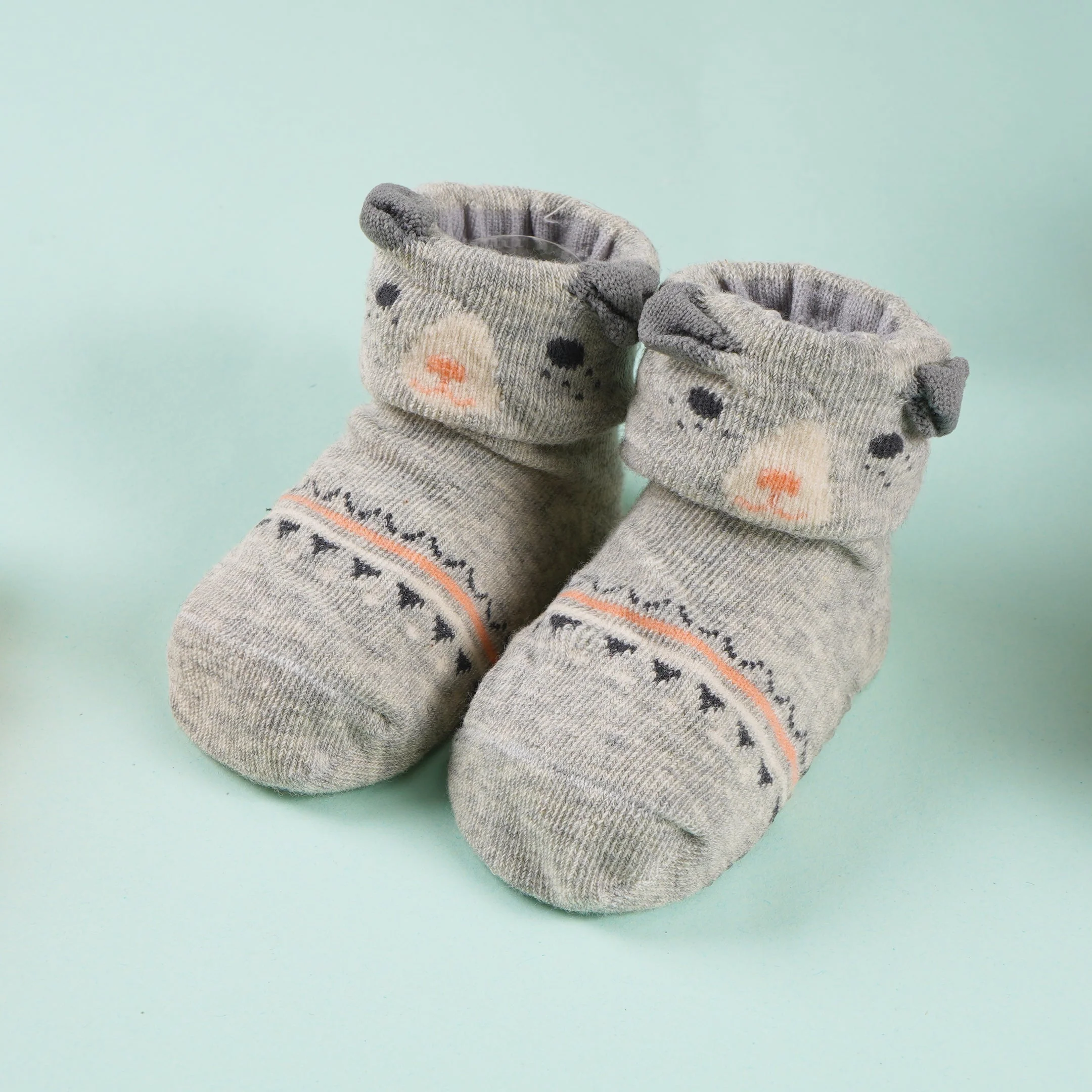 Baby Newborn Socks Cat Grey - Sunshine