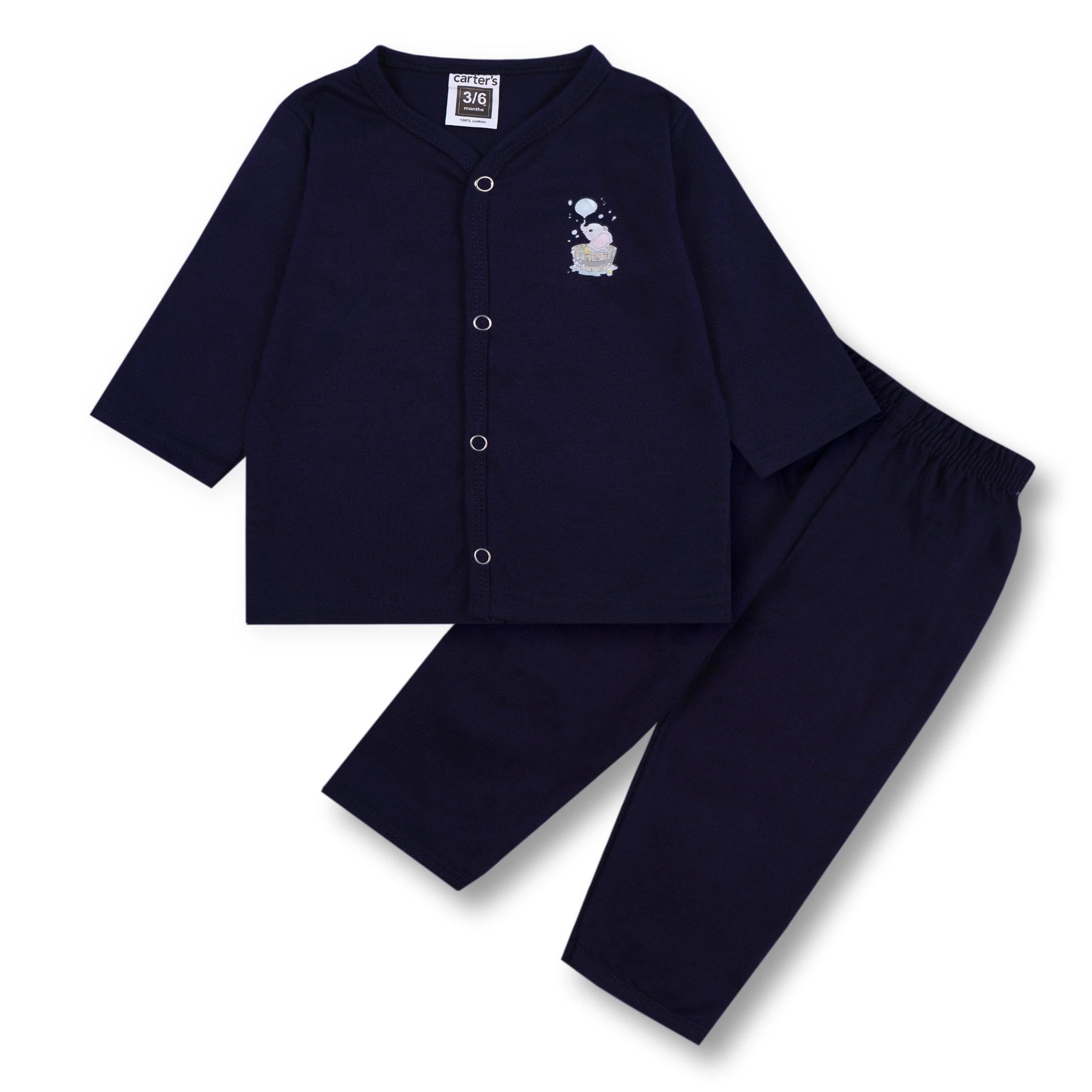 Baby Night Suit Animals Navy Blue - Sunshine - Image 5