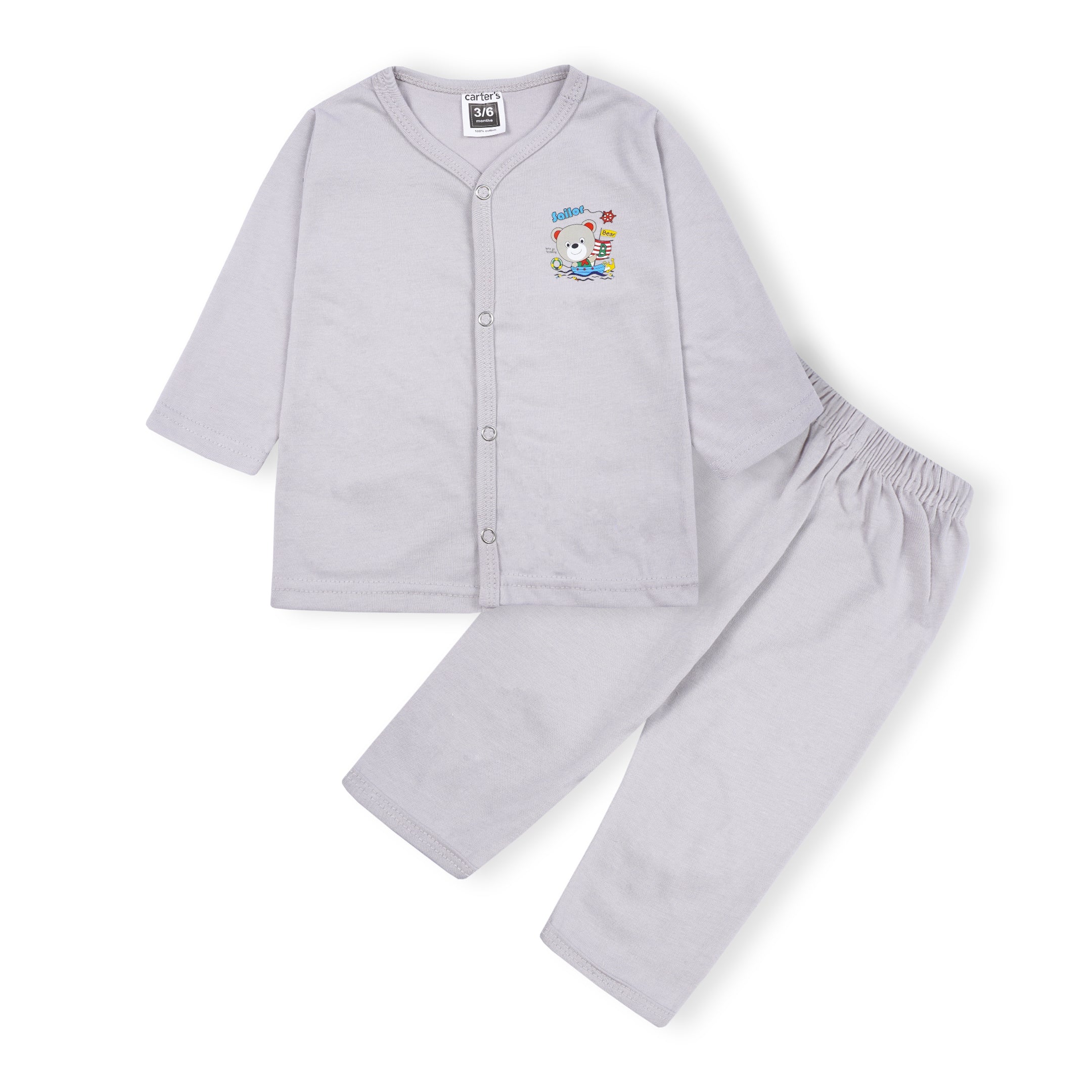Baby Night Suit Bear Grey - Sunshine - Image 5