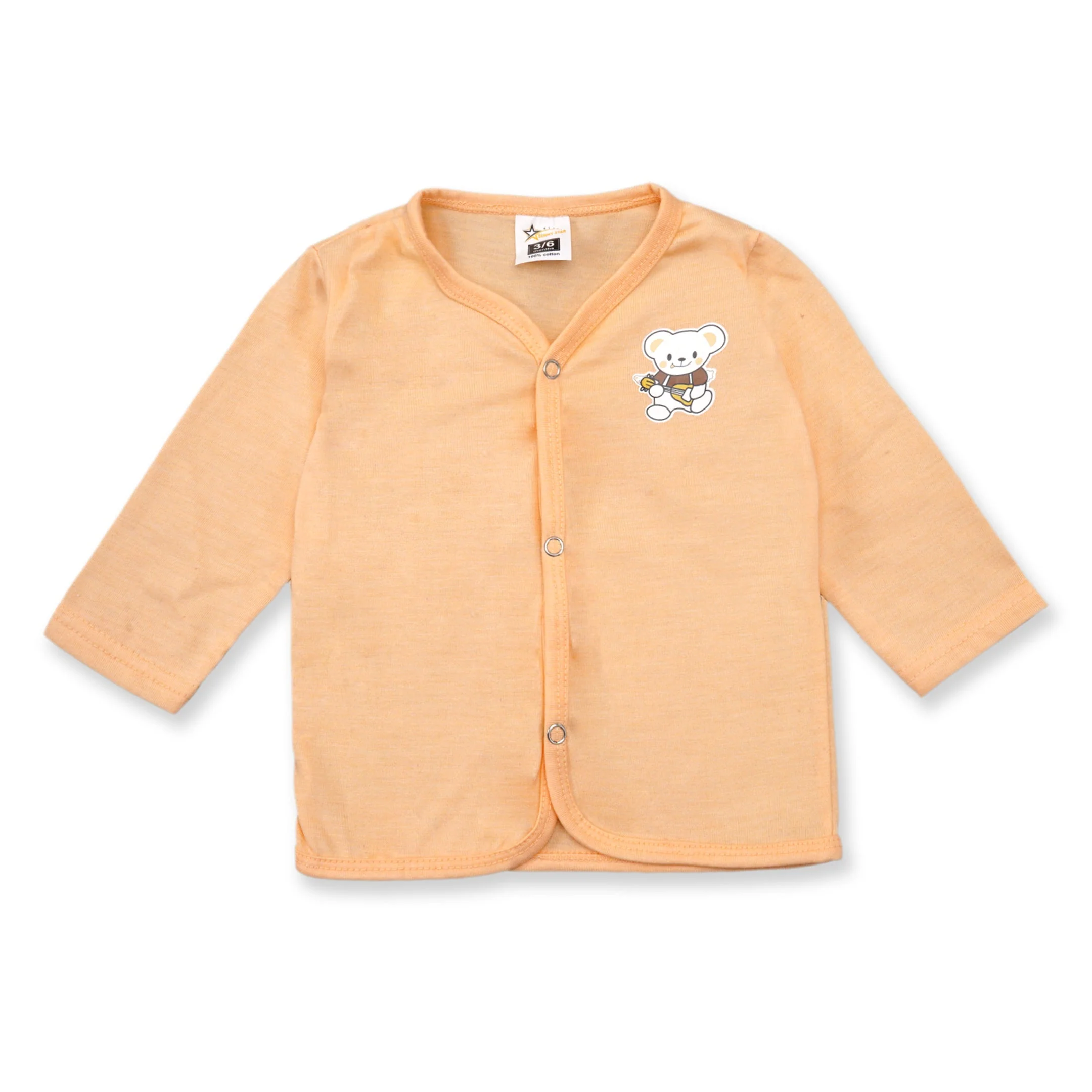 Baby Night Suit Bear Orange - Sunshine - Image 6