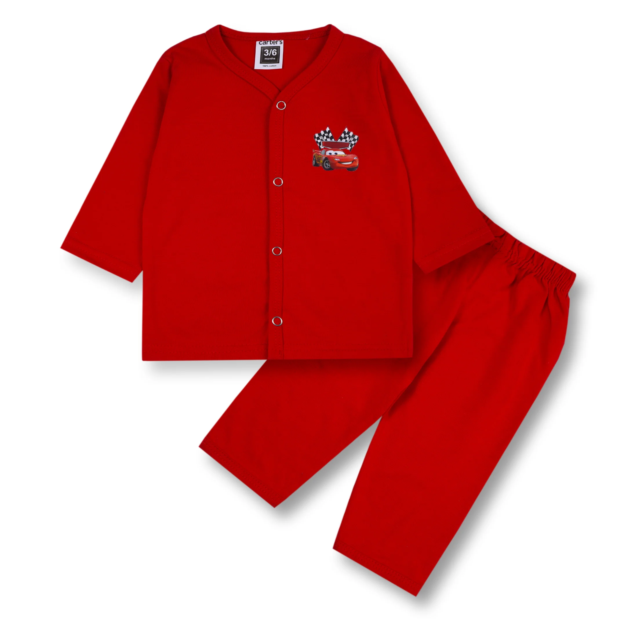 Baby Night Suit Cartoon Red - Sunshine - Image 5