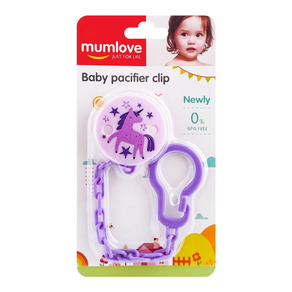 Baby Pacifier Clip Purple - Sunshine