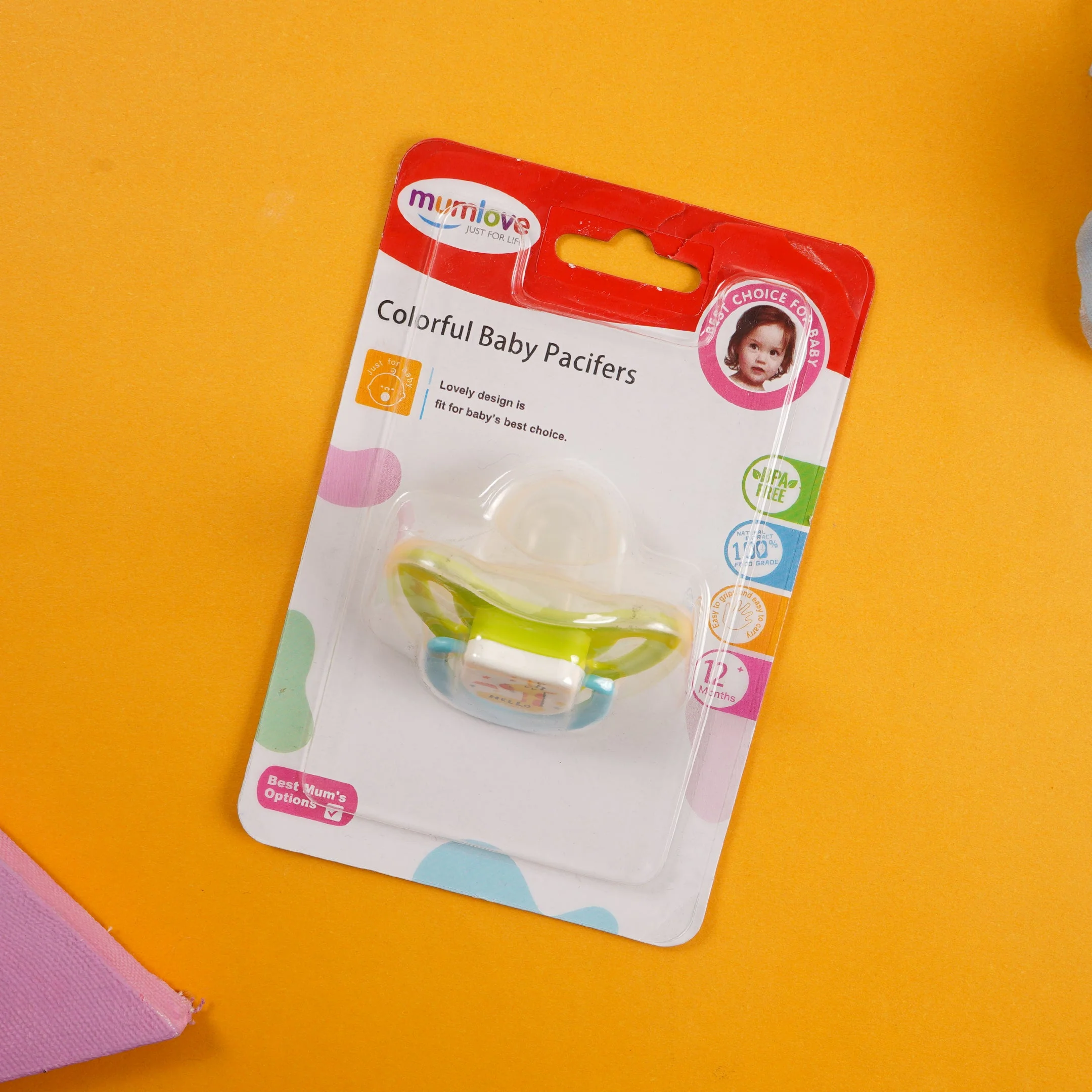 Baby Pacifier Parrot Green Ml - Sunshine