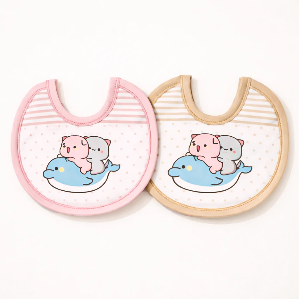 Baby Pack Of 2 Bib Set Pink & Blue - Sunshine