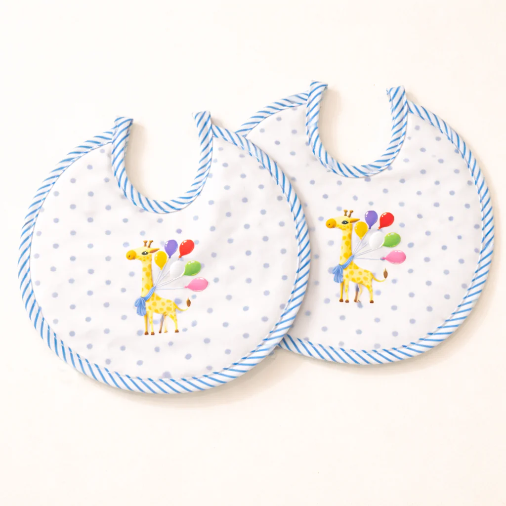 Baby Pack Of 2 Bib Set Polka Dots Blue - Sunshine