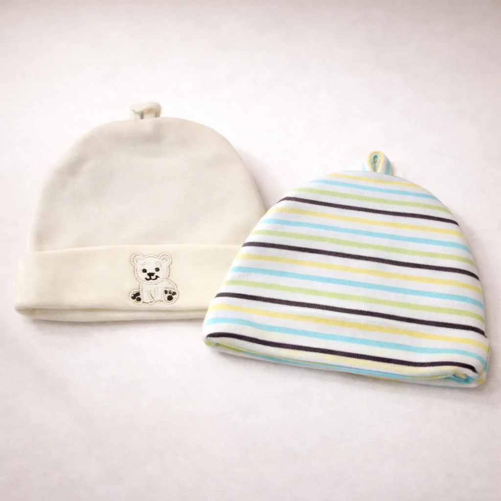 Baby Pack Of 2 Cap Set Bear Yellow - Sunshine - Image 2