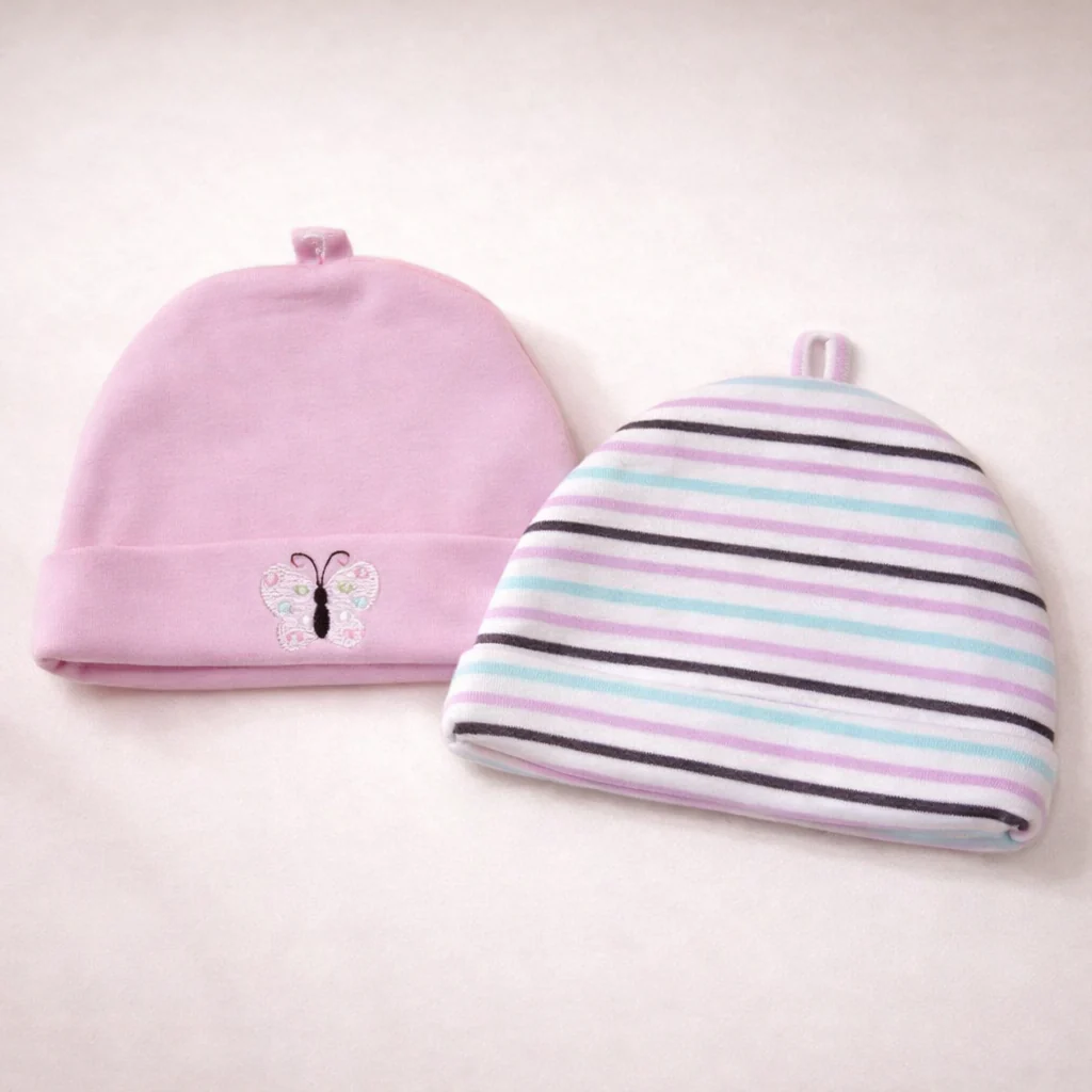 Baby Pack Of 2 Cap Set Butterfly Pink - Sunshine - Image 2