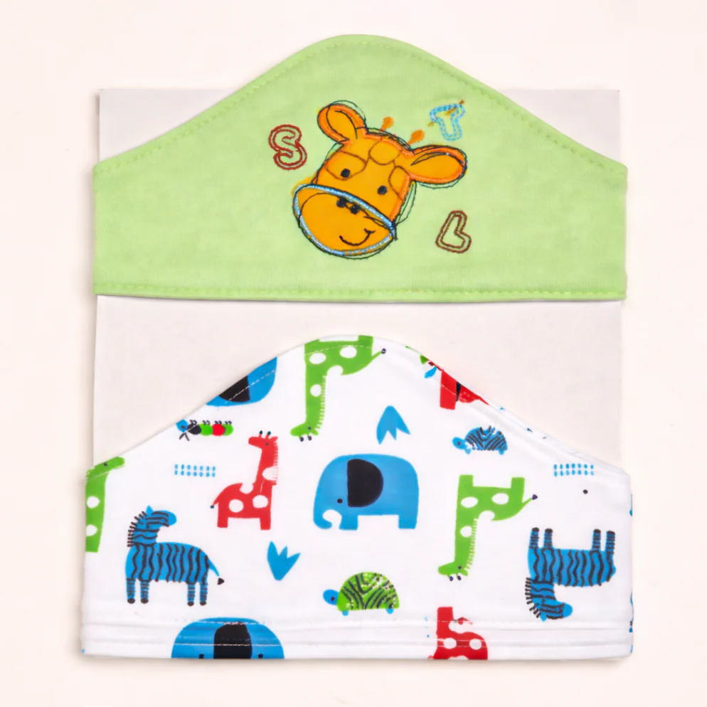 Baby Pack Of 2 Headband Set Animals Green - Topse