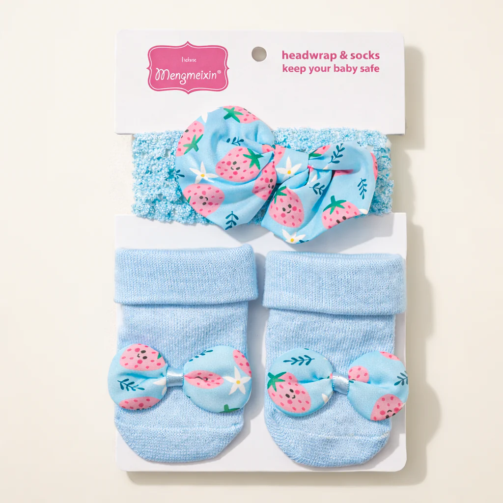 Baby Pack Of 2 Headband & Socks Set Blue - Sunshine