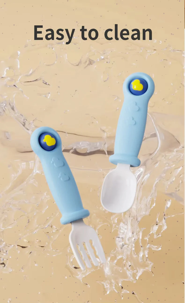 Baby Pack Of 2 Silicone Spoon Feeding Set Peach - Sunshine - Image 7