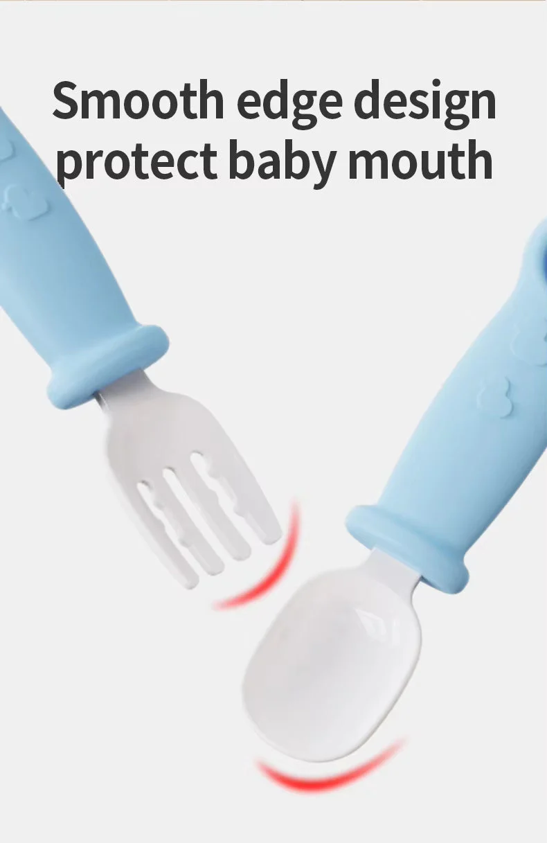 Baby Pack Of 2 Silicone Spoon Feeding Set Yellow - Sunshine - Image 4
