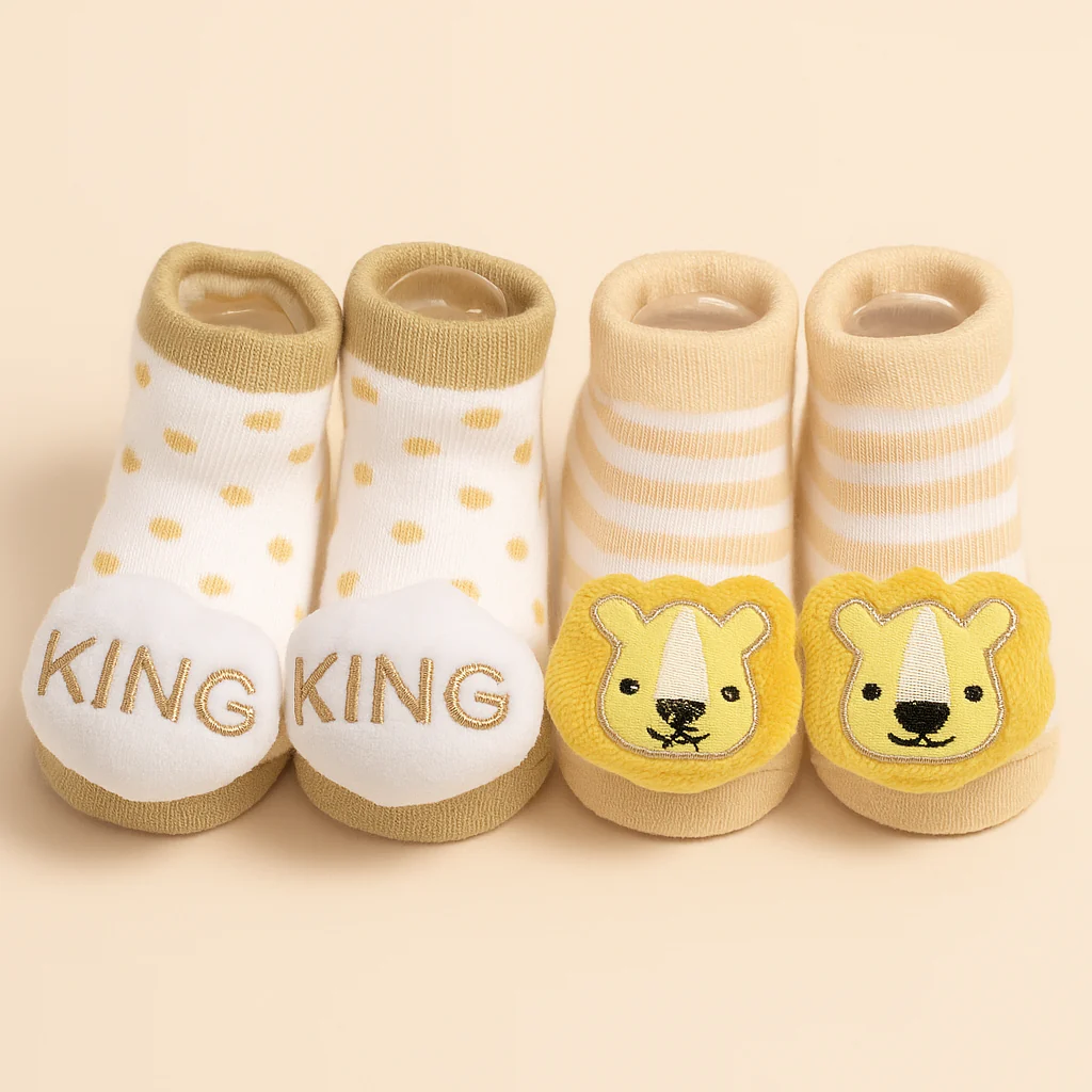 Baby Pack Of 2 Socks Set Lion King Brown - Sunshine
