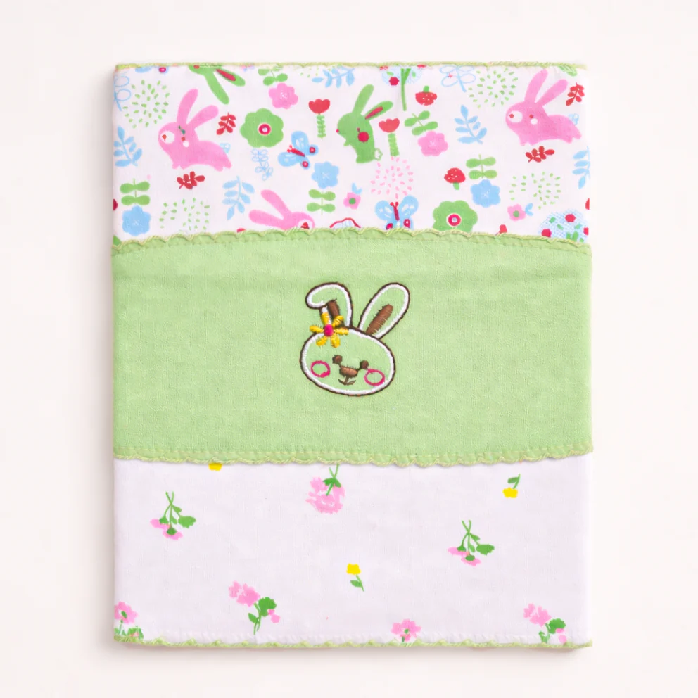 Baby Pack Of 3 Headband Set Rabbit Green - Topse