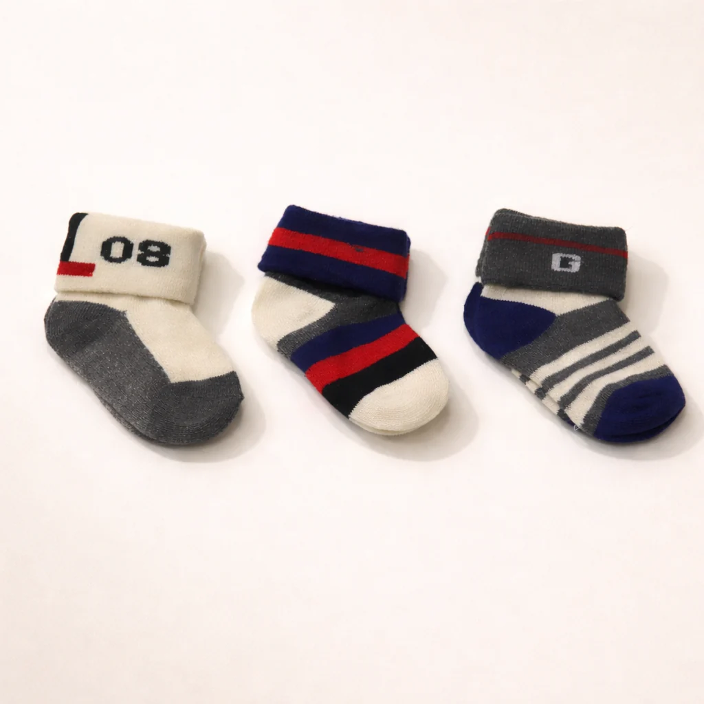Baby Pack Of 3 Socks Set Car Grey (0-6 Months) - Sunshine