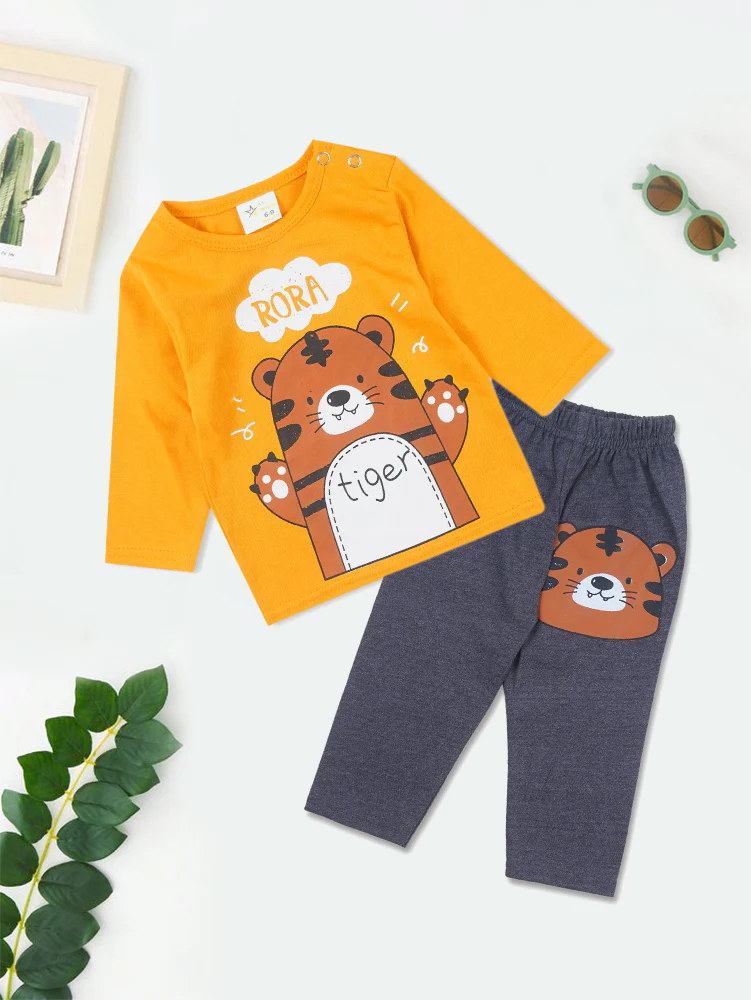 Baby Pajama Set Tiger Mustard - Sunshine - Image 7