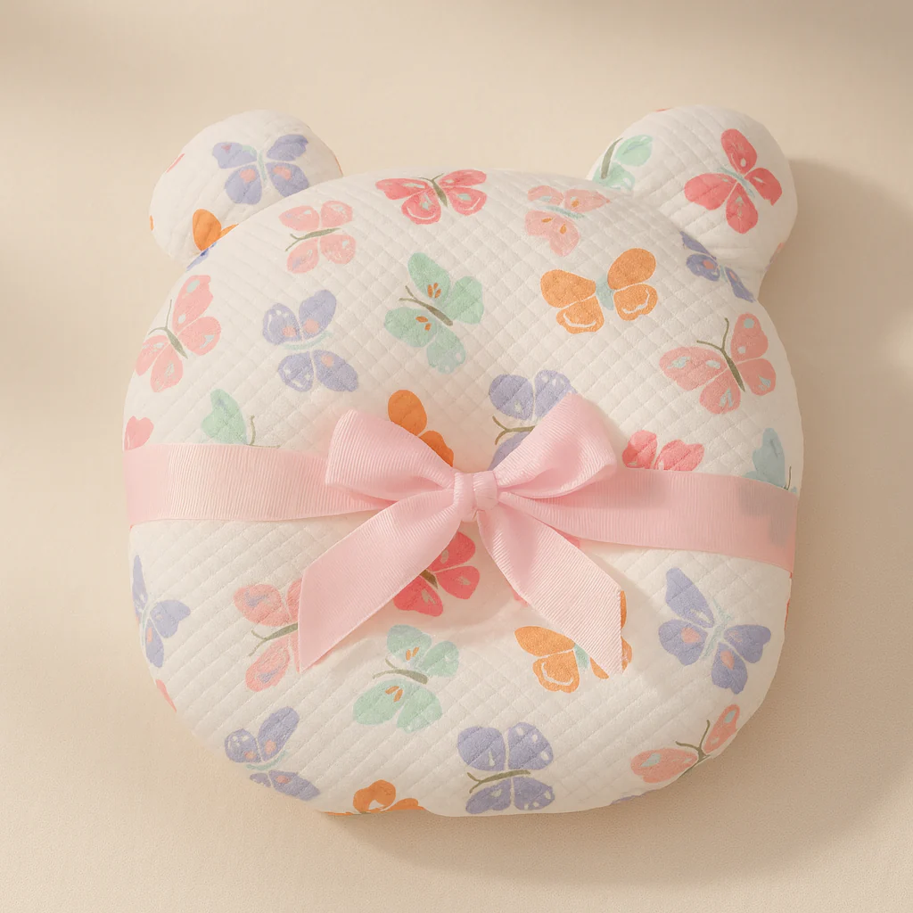 Baby Pillow Printed Butterfly Pink - Sunshine