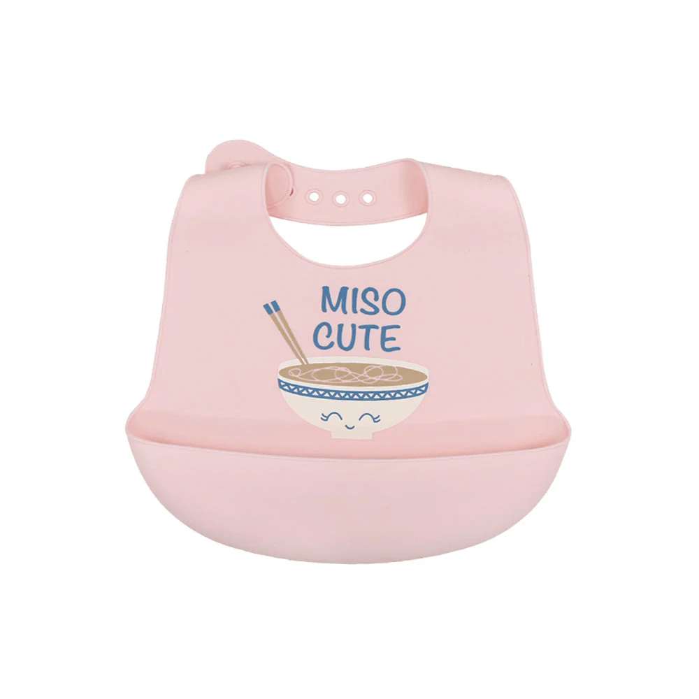 Baby Plastic Bib With Pocket Light Pink - Sunshine - Image 2