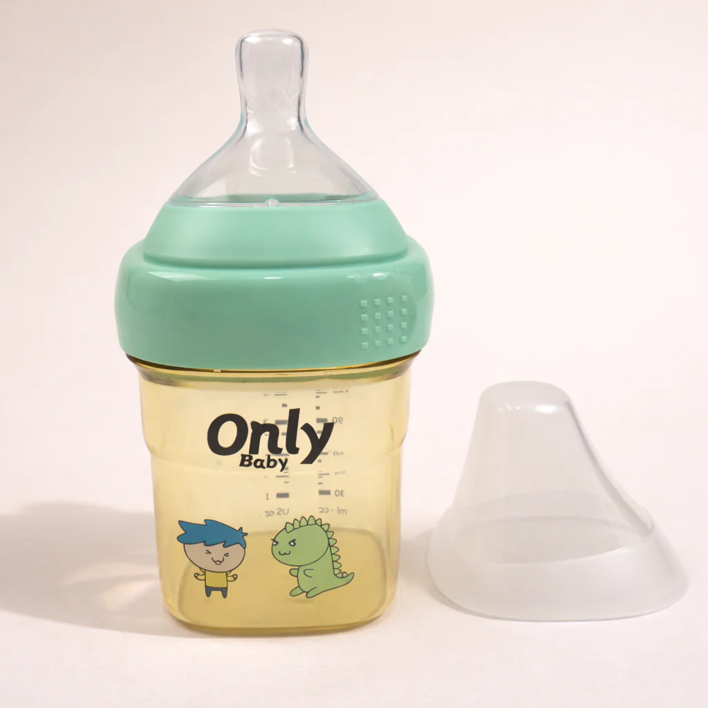 Baby Plastic Feeding Bottle Green 150Ml - Sunshine