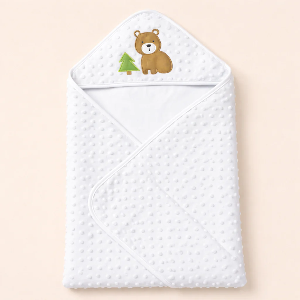 Baby Poppy Seed Velvet Warm Blanket Grey (76 X 102Cm) - Sunshine - Image 2