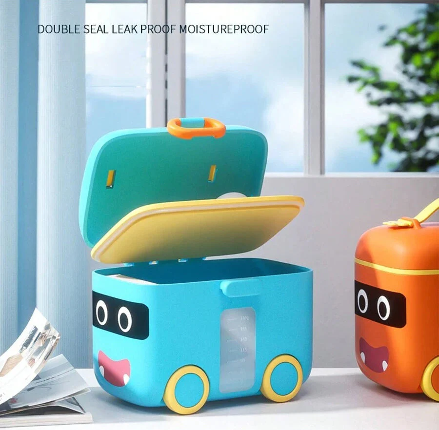 Baby Portable Milk Container School Bus Blue Fi - Sunshine - Image 4