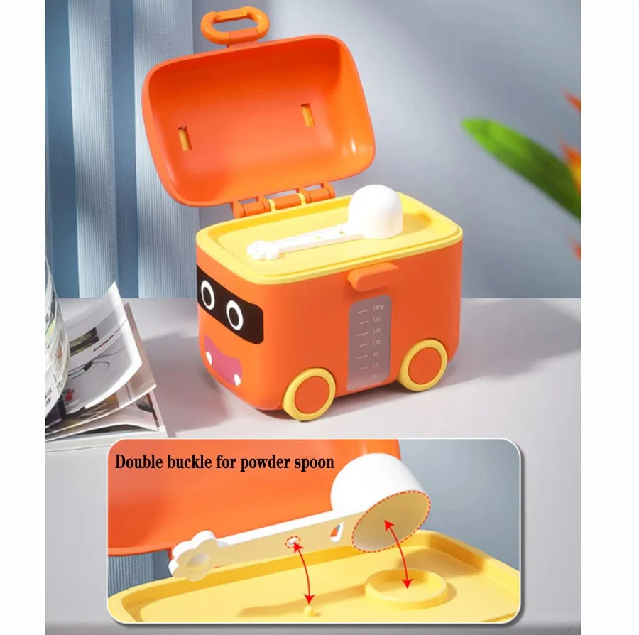 Baby Portable Milk Container School Bus Orange Fi - Sunshine - Image 5