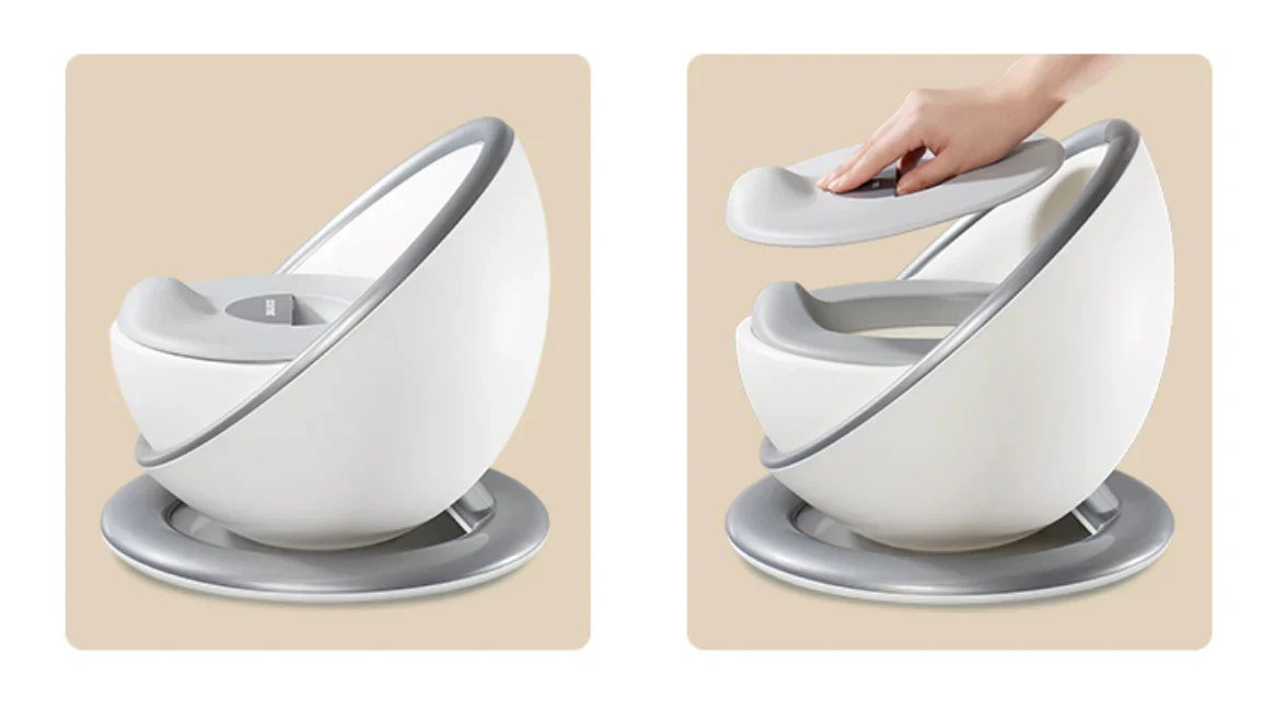 Baby Potty Trainer Grey & White - Sunshine - Image 6