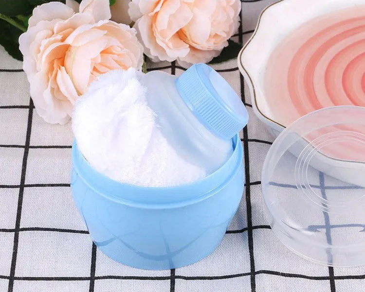 Baby Powder Puff Case Blue - Sunshine