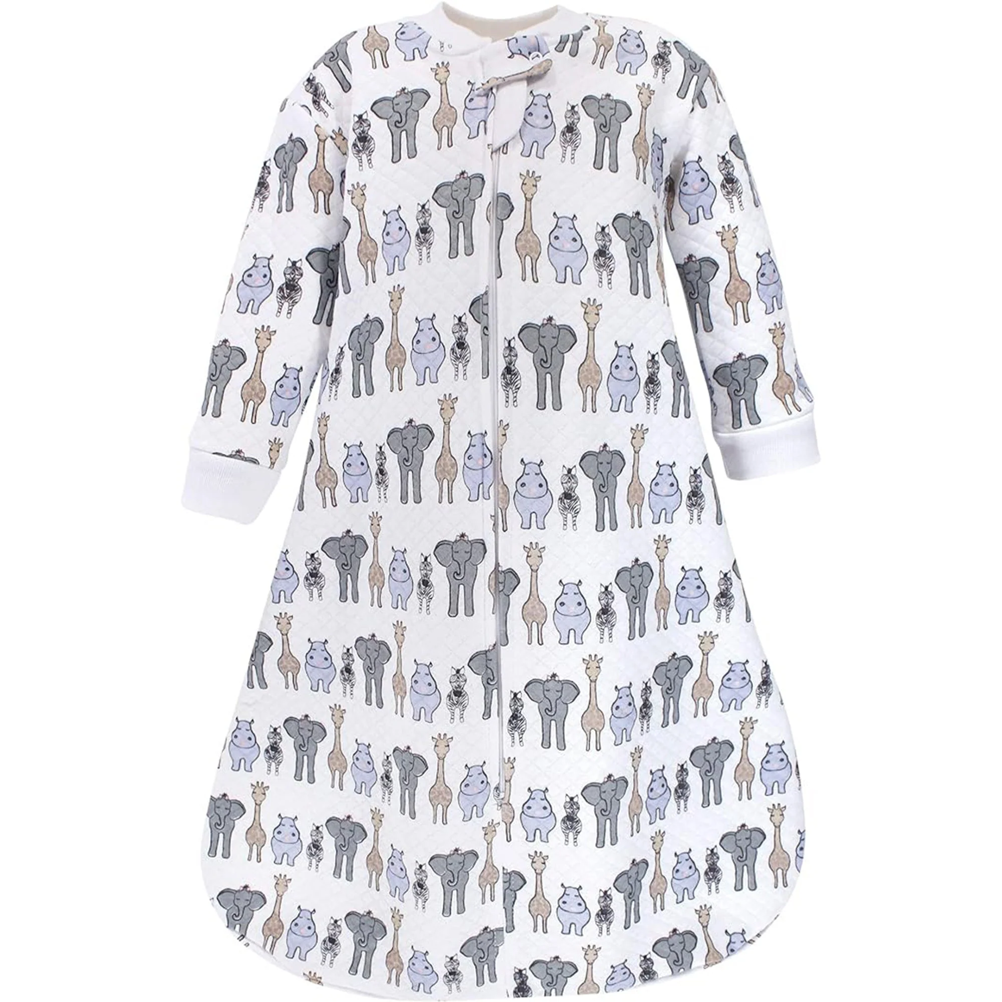 Baby Premium Quilted Long Sleeve Sleeping Bag Swaddle Animals White - Sunshine