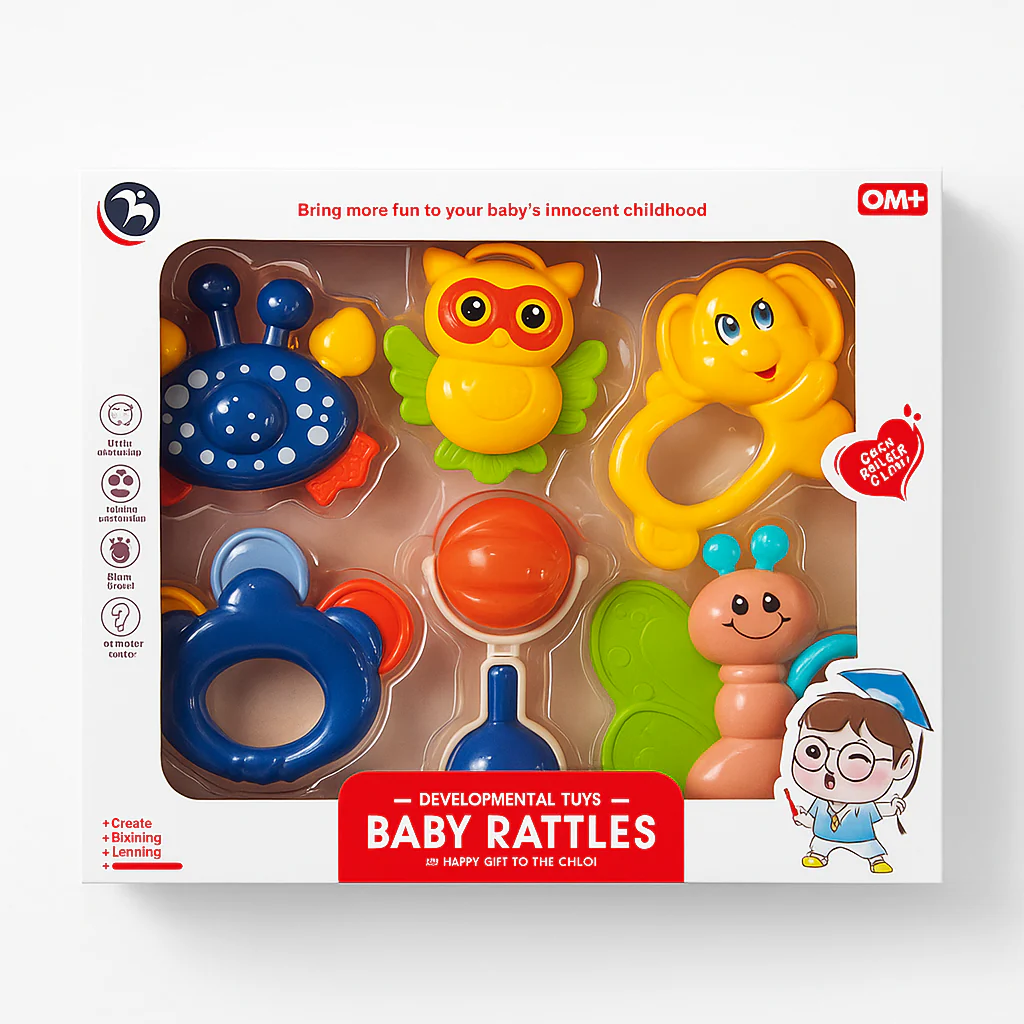 Baby Rattles Pack Of 6 Multicolor - Sunshine