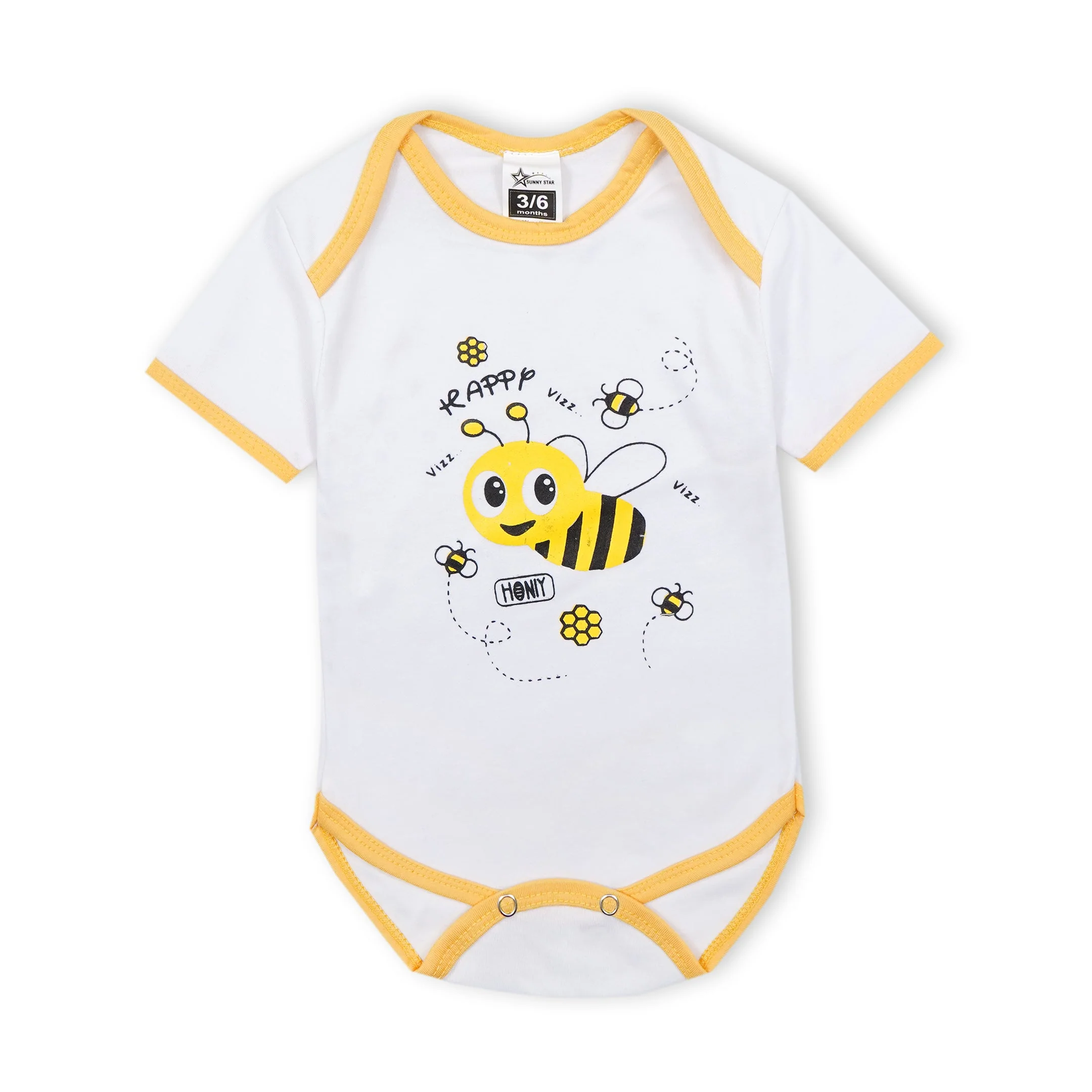 Baby Romper Bee Yellow - Sunshine - Image 4