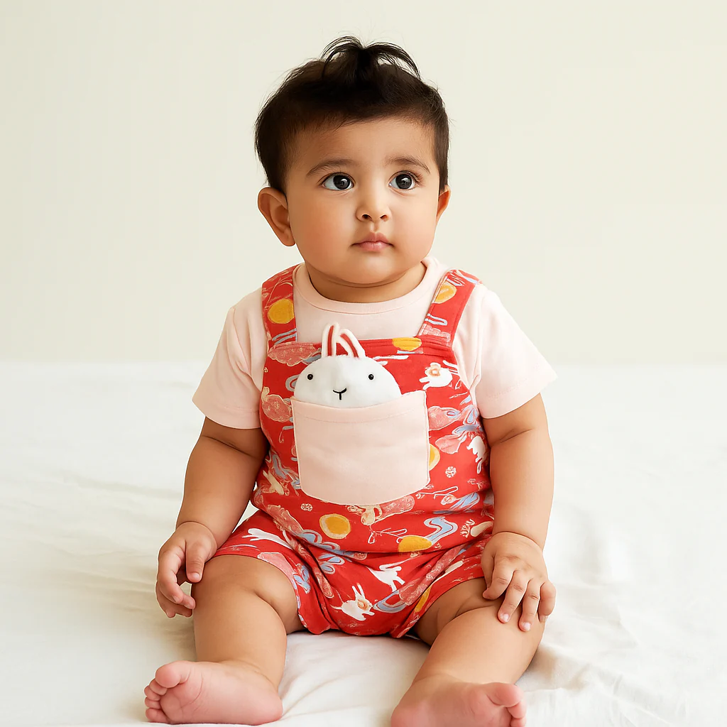 Baby Romper Bunny Pink - Sunshine - Image 2
