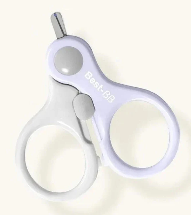 Baby Safety Nail Scissors Blue & Grey - Sunshine