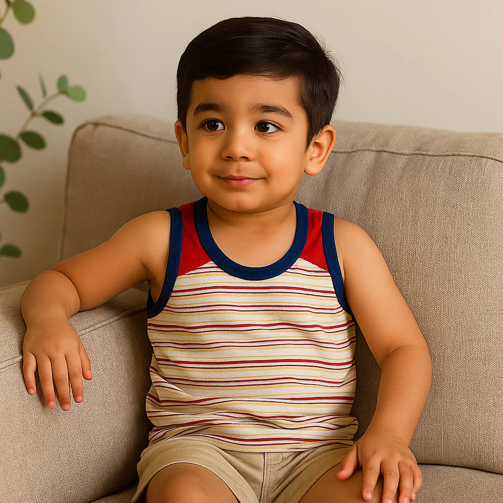 Baby Sando Stripes Multicolor - Sunshine - Image 3
