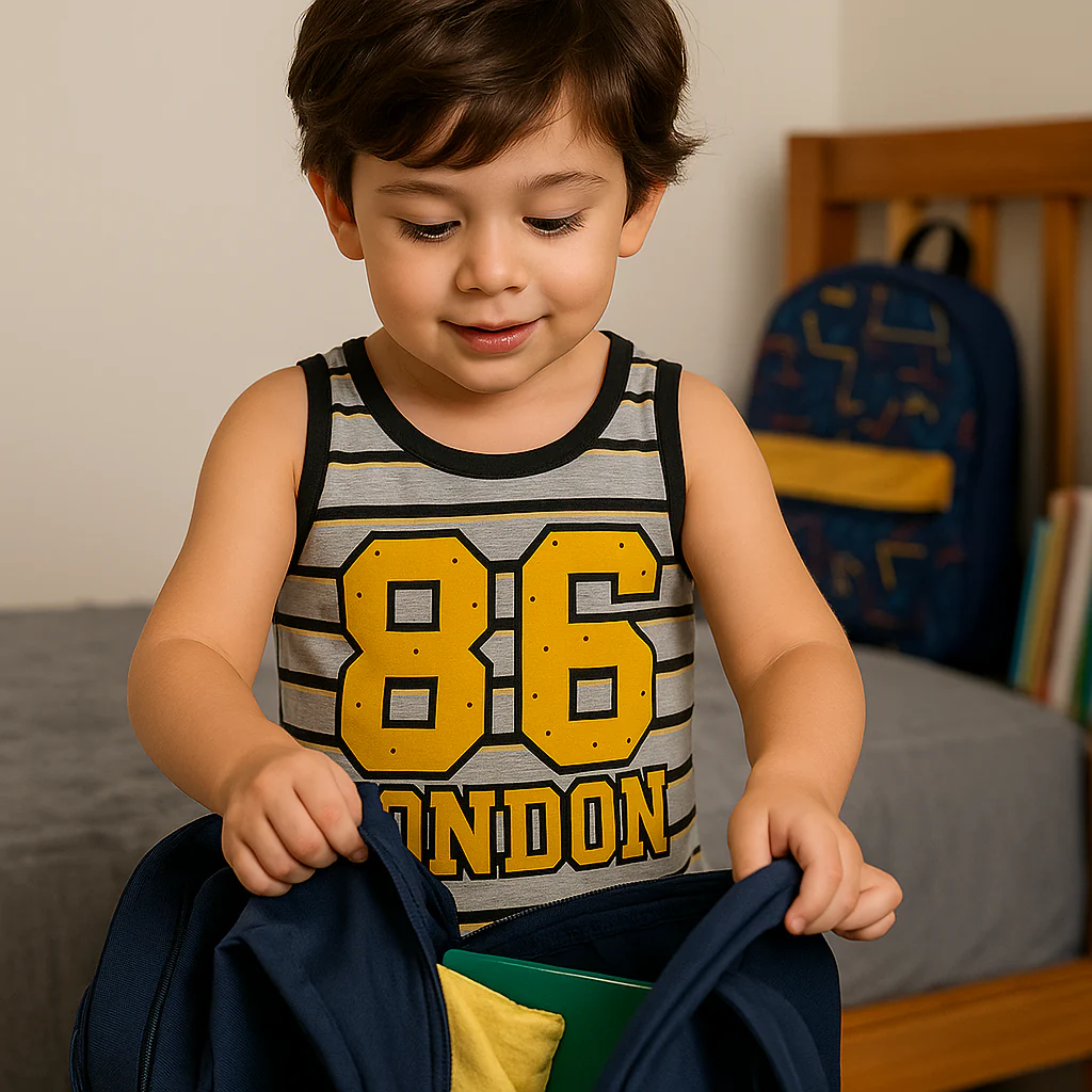 Baby Sandos & Short Set 86 London Yellow CB - Mini Charm - Image 3