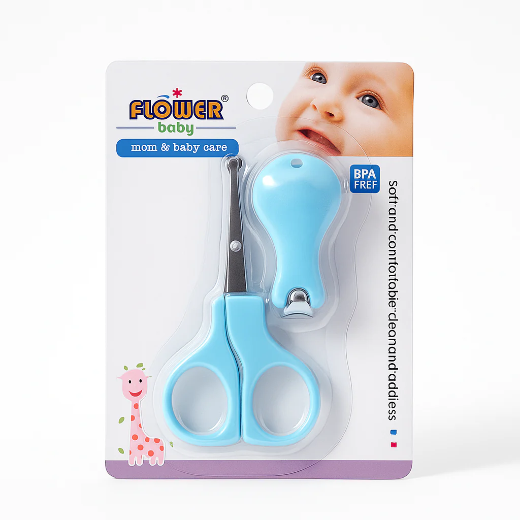 Baby Scissors & Nail Clipper Set Blue - Sunshine
