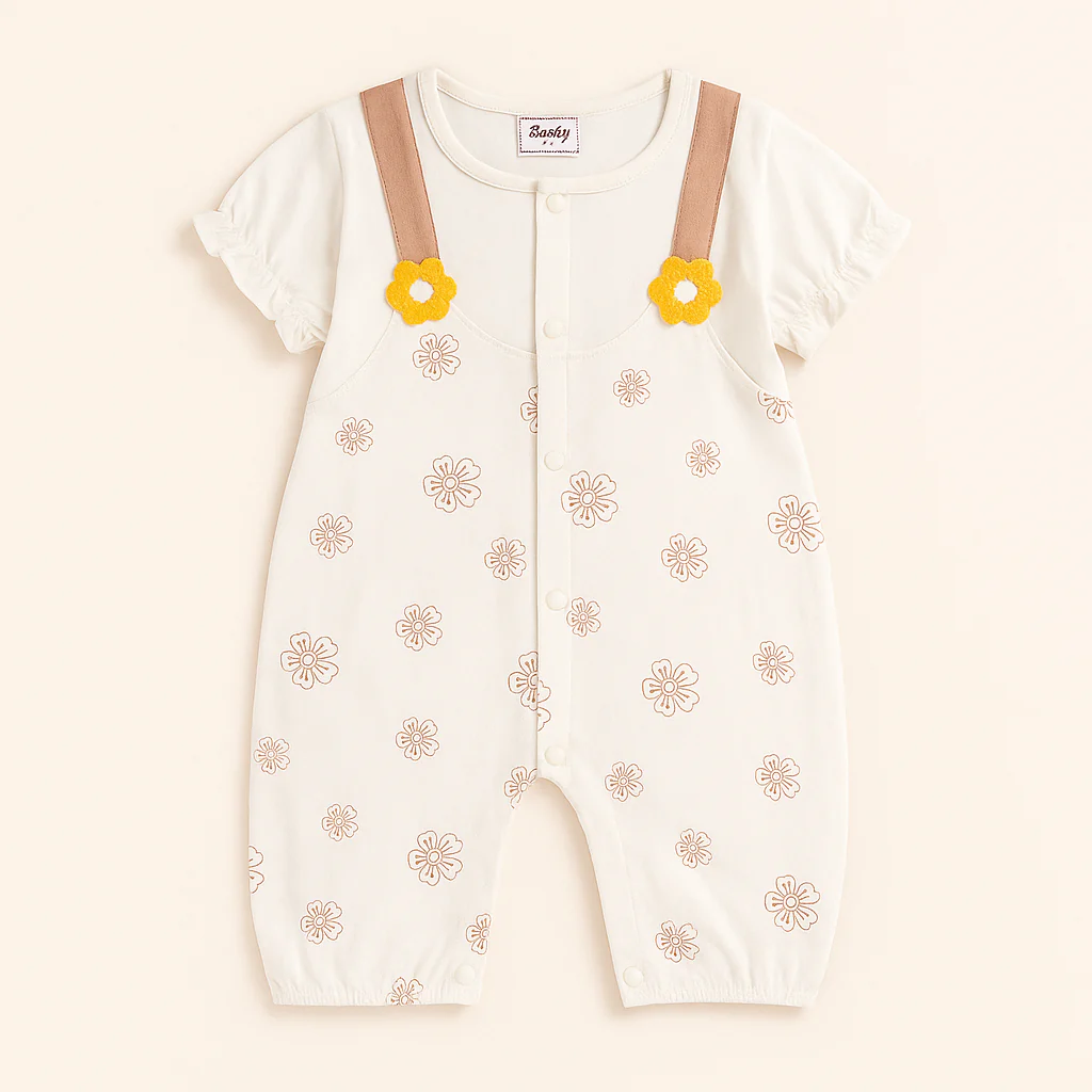Baby Short-Body Romper Brown - Sunshine - Image 2
