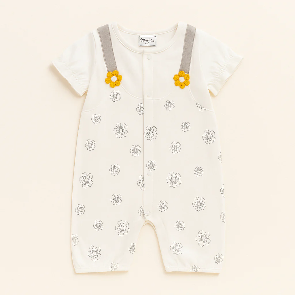 Baby Short-Body Romper Grey - Sunshine - Image 2