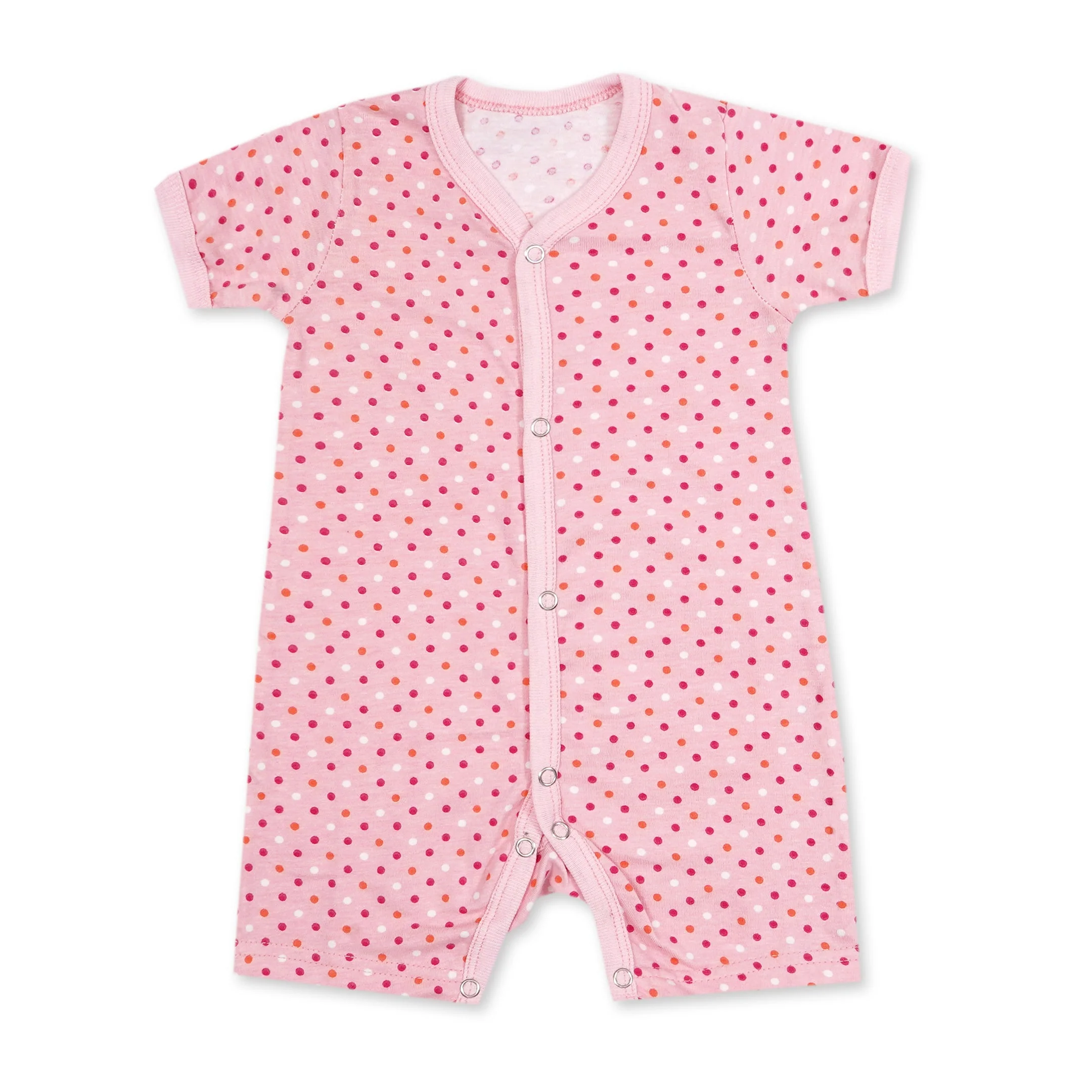 Baby Short-Leg Romper Pack Of 3 Dots Pink - Sunshine - Image 4