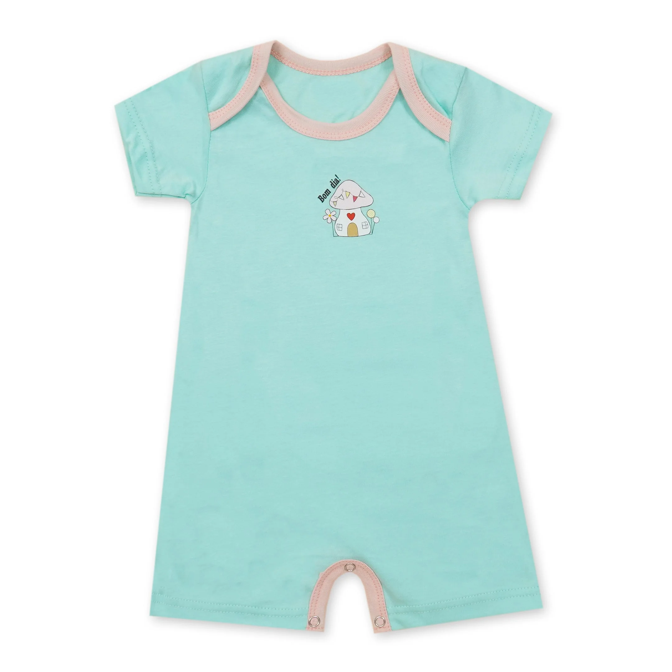 Baby Short-Leg Romper Pack Of 3 Flowers Peach - Sunshine - Image 4