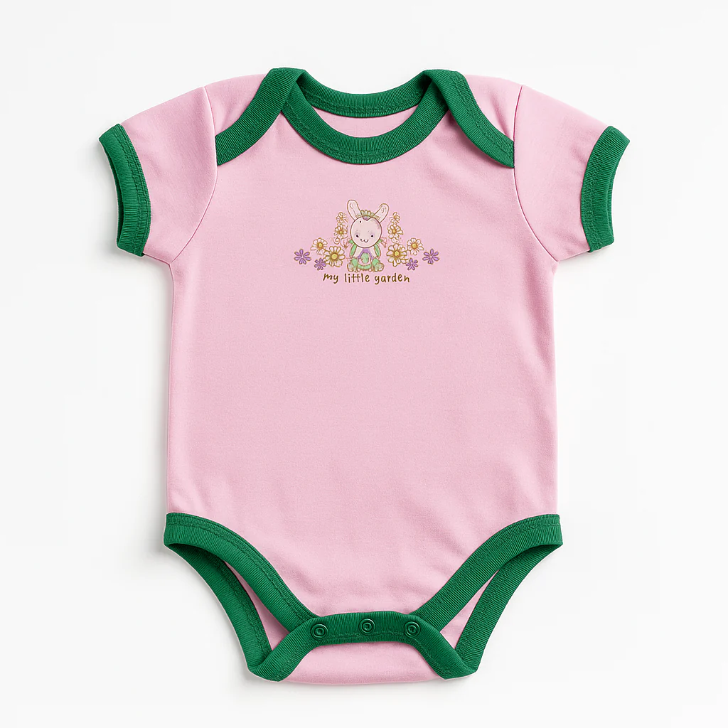 Baby Short Sleeves Bodysuit Multi Design & Multi Character Pink - Sunshine