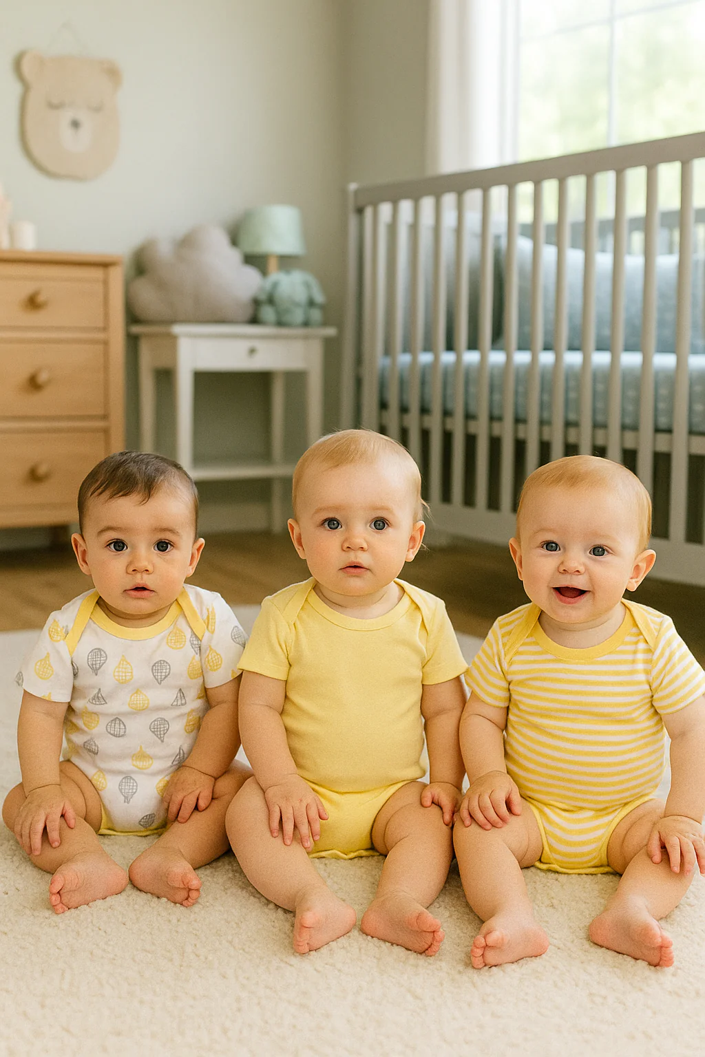 Baby Short Sleeves Bodysuit Pack Of 3 Air Ballon Yellow - Sunshine - Image 2