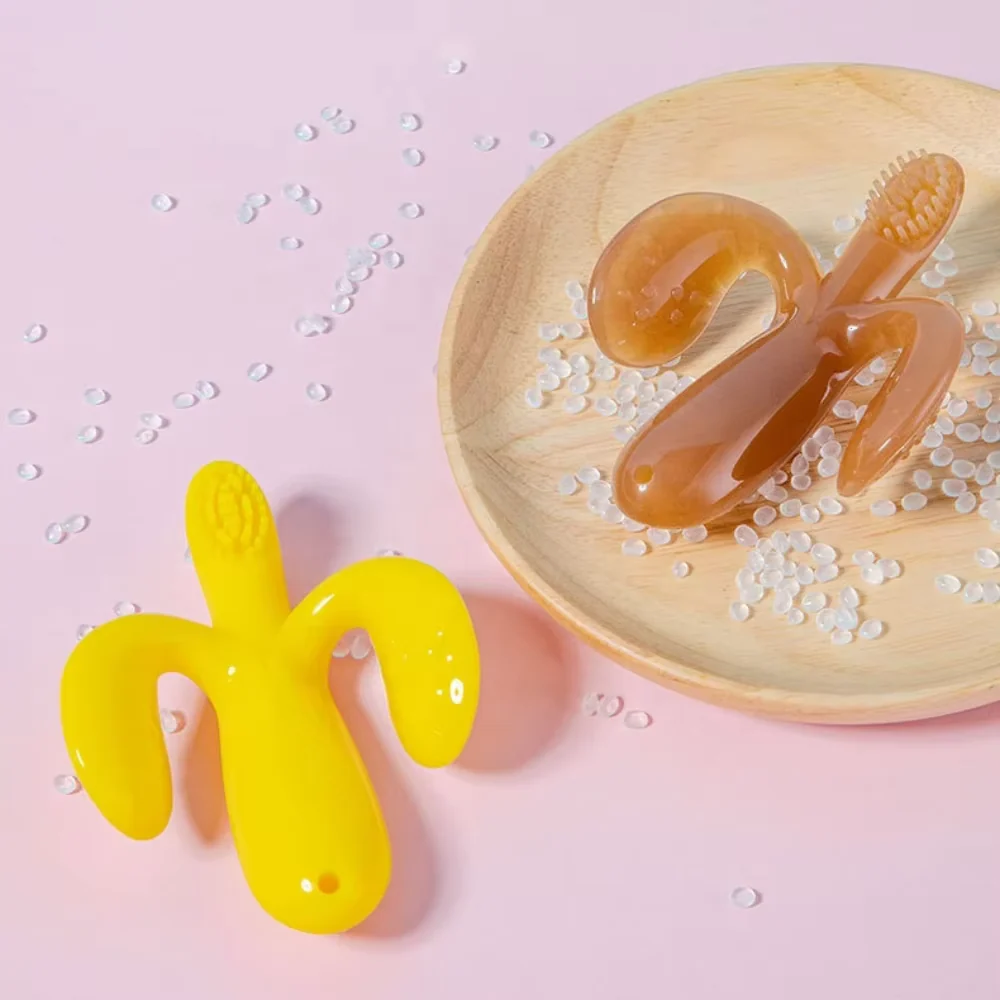 Baby Silicon Banana Teether Orange - Sunshine - Image 3
